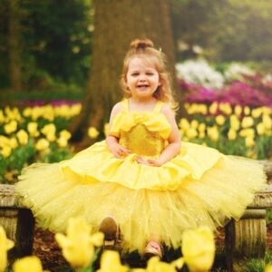 Disney Belle inspired tutu dress costume size 2/3